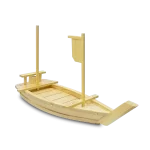 Barco de madera para comida japonesa
