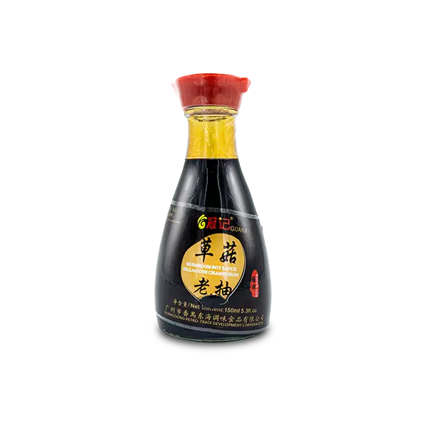 Salsa de soya con champiñones de mesa para restaurantes